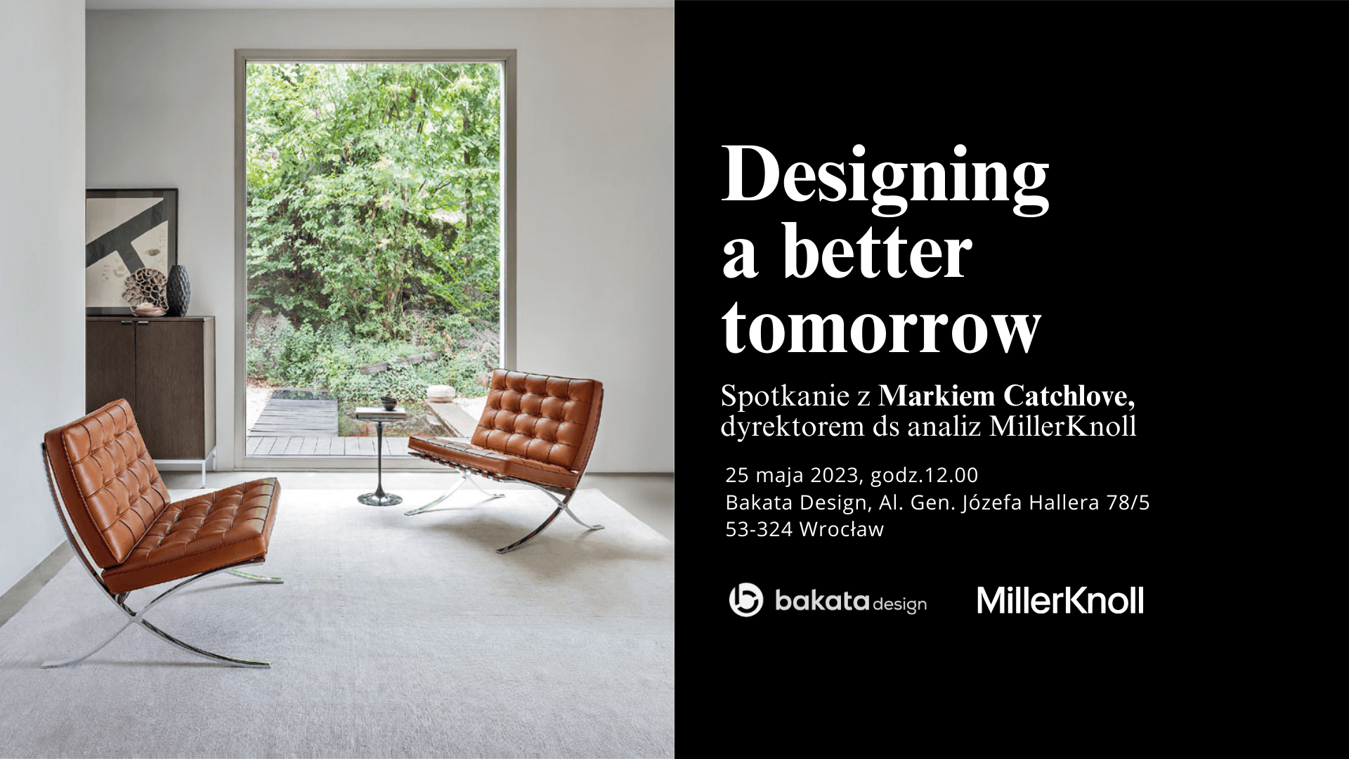 Zaprojektuj lepsze jutro – spotkanie z Markiem Catchlove z MillerKnoll 25 maja 2023r.