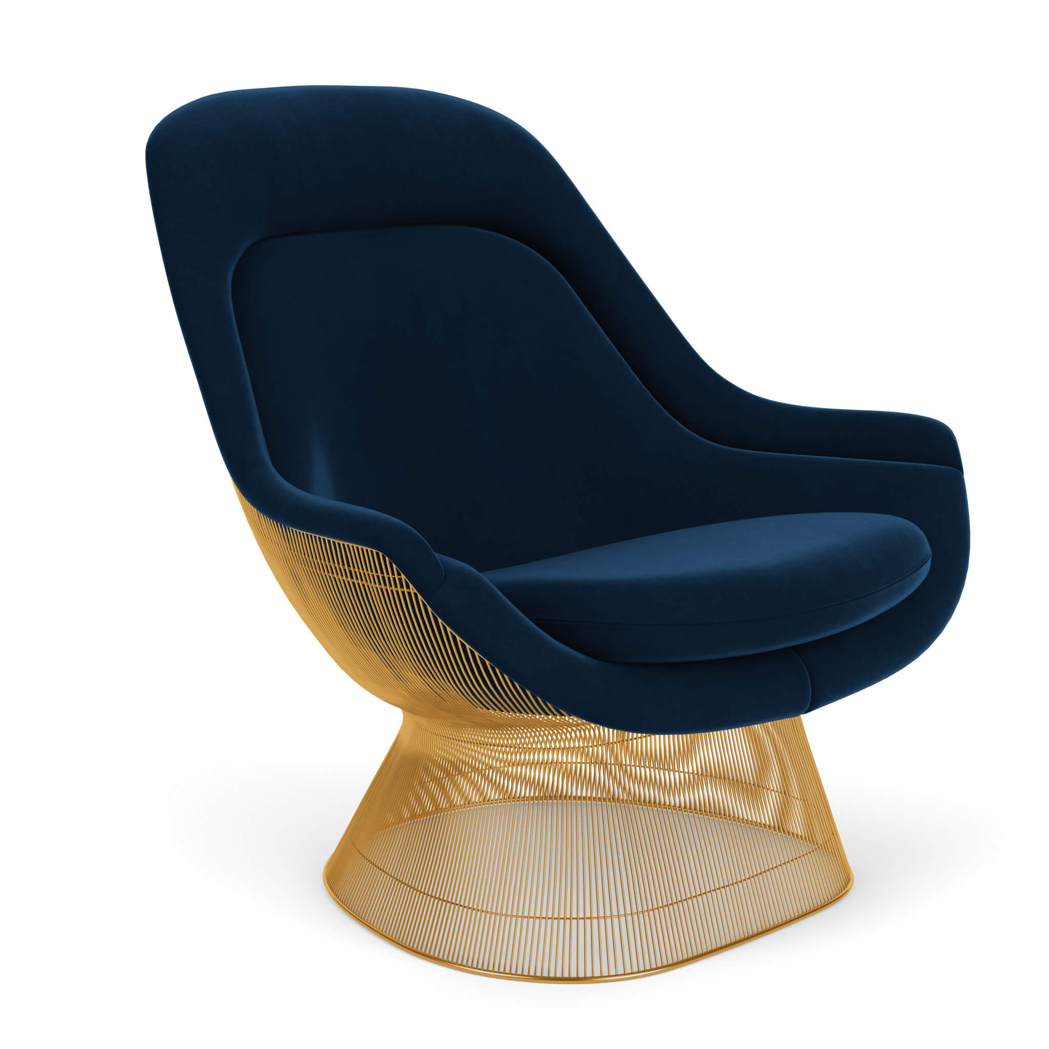 Platner easy chair in gold